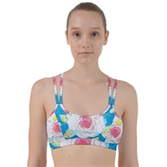 Favorite Rose Watercolor   Line Them Up Sports Bra by okhismakingart