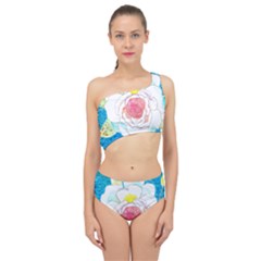 Favorite Rose Watercolor   Spliced Up Two Piece Swimsuit by okhismakingart