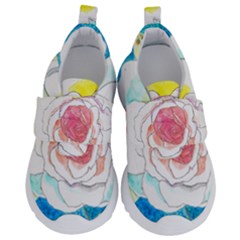 Favorite Rose Watercolor   Kids  Velcro No Lace Shoes by okhismakingart