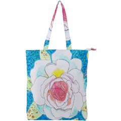 Favorite Rose Watercolor   Double Zip Up Tote Bag by okhismakingart