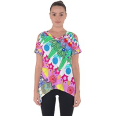 Plant Abstract Cut Out Side Drop Tee by okhismakingart