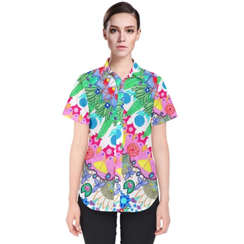 Plant Abstract Women s Short Sleeve Shirt by okhismakingart