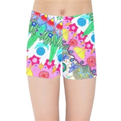 Plant Abstract Kids  Sports Shorts by okhismakingart