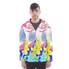 London Flora  Men s Hooded Windbreaker by okhismakingart