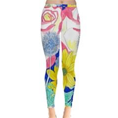 London Flora  Inside Out Leggings by okhismakingart