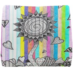 Striped Flower Seat Cushion by okhismakingart