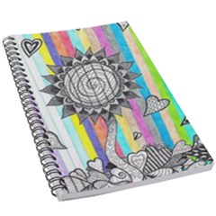 Striped Flower 5 5  X 8 5  Notebook by okhismakingart