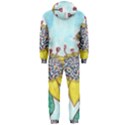 Bees at Work in Blue  Hooded Jumpsuit (Men)  View2