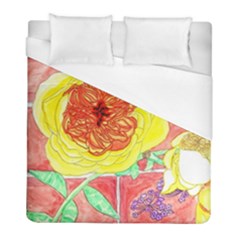 Reid Hall Rose Watercolor Duvet Cover (full/ Double Size) by okhismakingart