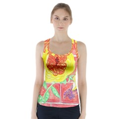 Reid Hall Rose Watercolor Racer Back Sports Top by okhismakingart