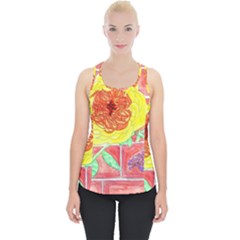 Reid Hall Rose Watercolor Piece Up Tank Top by okhismakingart