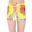 Reid Hall Rose Watercolor Kids  Sports Shorts View1