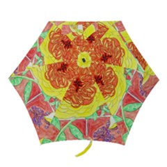 Reid Hall Rose Watercolor Mini Folding Umbrellas