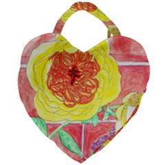 Reid Hall Rose Watercolor Giant Heart Shaped Tote by okhismakingart