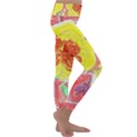 Reid Hall Rose Watercolor Kids  Lightweight Velour Classic Yoga Leggings View3