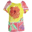 Reid Hall Rose Watercolor Women s Oversized Tee View1