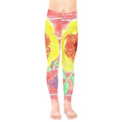 Reid Hall Rose Watercolor Kids  Legging by okhismakingart