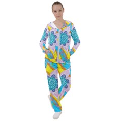 Tie-dye Flower And Butterflies Women s Tracksuit