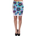 Neon Geometric Flowers  Bodycon Skirt View1