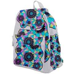 Neon Geometric Flowers  Top Flap Backpack