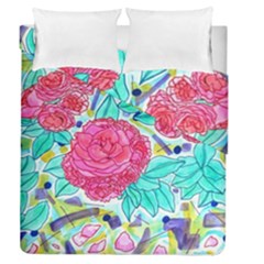 Roses And Movie Theater Carpet Duvet Cover Double Side (queen Size) by okhismakingart