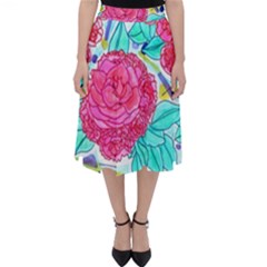 Roses And Movie Theater Carpet Classic Midi Skirt by okhismakingart