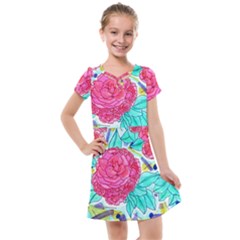 Roses And Movie Theater Carpet Kids  Cross Web Dress by okhismakingart