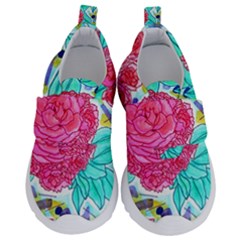 Roses And Movie Theater Carpet Kids  Velcro No Lace Shoes by okhismakingart