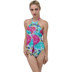 Roses And Movie Theater Carpet Go With The Flow One Piece Swimsuit by okhismakingart