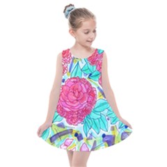 Roses And Movie Theater Carpet Kids  Summer Dress by okhismakingart