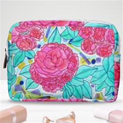 Roses And Movie Theater Carpet Make Up Pouch (medium) by okhismakingart