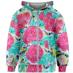 Roses And Movie Theater Carpet Kids  Zipper Hoodie Without Drawstring by okhismakingart