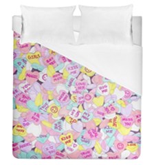 Candy Hearts (sweet Hearts-inspired) Duvet Cover (queen Size) by okhismakingart