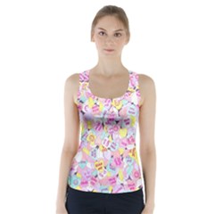 Candy Hearts (sweet Hearts-inspired) Racer Back Sports Top by okhismakingart