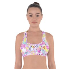 Candy Hearts (sweet Hearts-inspired) Cross Back Sports Bra by okhismakingart