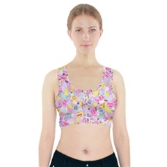 Candy Hearts (sweet Hearts-inspired) Sports Bra With Pocket by okhismakingart