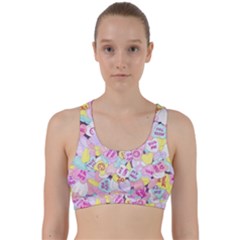 Candy Hearts (sweet Hearts-inspired) Back Weave Sports Bra by okhismakingart