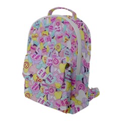 Candy Hearts (sweet Hearts-inspired) Flap Pocket Backpack (large) by okhismakingart