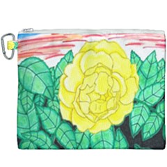 Sunset Rose Watercolor Canvas Cosmetic Bag (xxxl) by okhismakingart