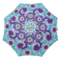 Hexagonal Flowers Straight Umbrellas by okhismakingart