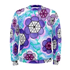 Hexagonal Flowers Men s Sweatshirt by okhismakingart