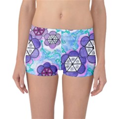 Hexagonal Flowers Reversible Boyleg Bikini Bottoms by okhismakingart