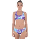 Hexagonal Flowers Criss Cross Bikini Set View1