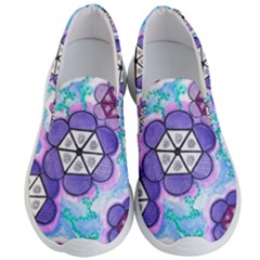 Hexagonal Flowers Men s Lightweight Slip Ons by okhismakingart