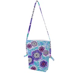 Hexagonal Flowers Folding Shoulder Bag by okhismakingart