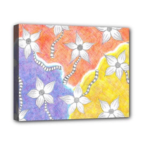 Tricolor Garden  Canvas 10  X 8  (stretched) by okhismakingart