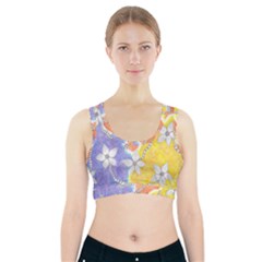 Tricolor Garden  Sports Bra With Pocket by okhismakingart