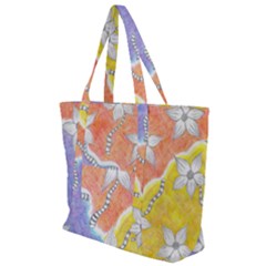 Tricolor Garden  Zip Up Canvas Bag by okhismakingart