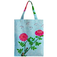 Roses And Seagulls Zipper Classic Tote Bag by okhismakingart