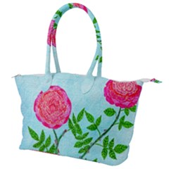 Roses And Seagulls Canvas Shoulder Bag by okhismakingart